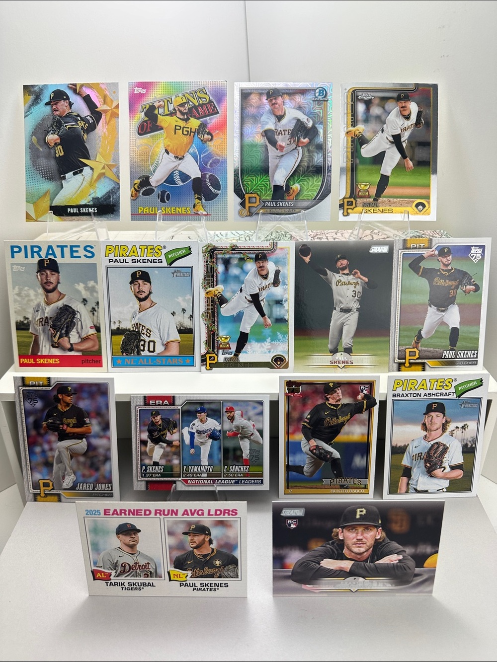 Paul Skenes Pirates lot of 15 w/ Braxton Ashcraft & Hunter Barco Rookies